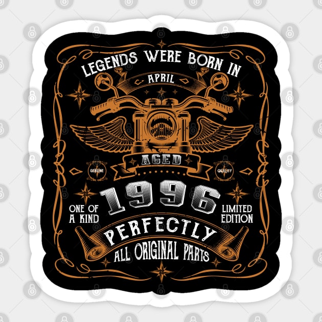 Legends Born In April 1996 25th Birthday Gift Sticker by Cartine